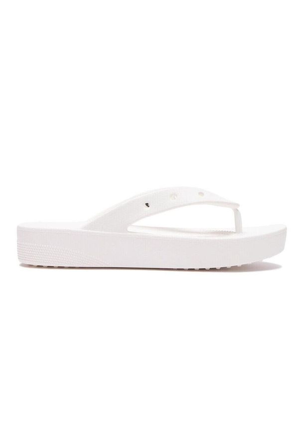 Japonki damskie Crocs Platform Flip. Kolor: biały. Materiał: materiał, syntetyk. Obcas: na platformie