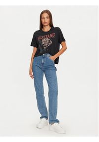 Mustang T-Shirt Floris 1015457 Czarny Relaxed Fit. Kolor: czarny. Materiał: bawełna #5