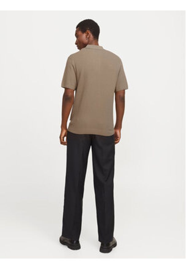 Jack & Jones - Jack&Jones Polo Cooper 12271483 Beżowy Regular Fit. Typ kołnierza: polo. Kolor: beżowy. Materiał: bawełna