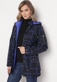 Born2be - Niebieska Dwustronna Kurtka z Kapturem z Lekkim Ociepleniem Siquila. Typ kołnierza: kaptur. Kolor: niebieski #3