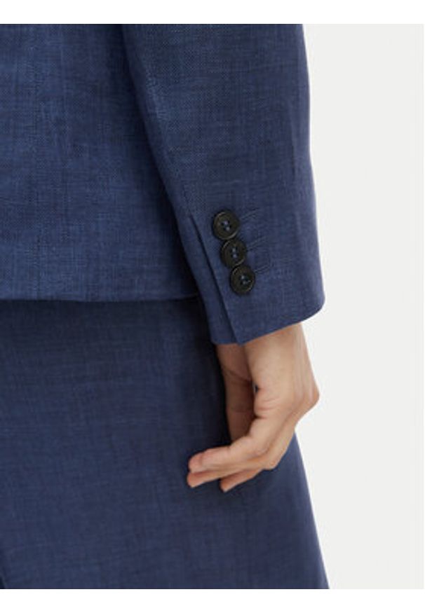 Weekend Max Mara Marynarka Nalut 2615041072 Granatowy Regular Fit. Kolor: niebieski. Materiał: len