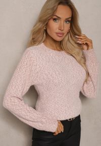 Renee - Różowy Sweter z Wełną w Klasycznym Stylu Zentina. Okazja: na spotkanie biznesowe, na co dzień. Kolor: różowy. Materiał: wełna. Długość rękawa: długi rękaw. Długość: długie. Sezon: zima, jesień. Styl: klasyczny #5