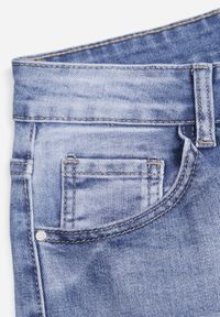 Born2be - Niebieskie Bawełniane Jeansy Mom Fit o Klasycznym Kroju z Wysokim Stanem Esersia. Okazja: do pracy, na co dzień. Stan: podwyższony. Kolor: niebieski. Długość: długie. Styl: klasyczny #4