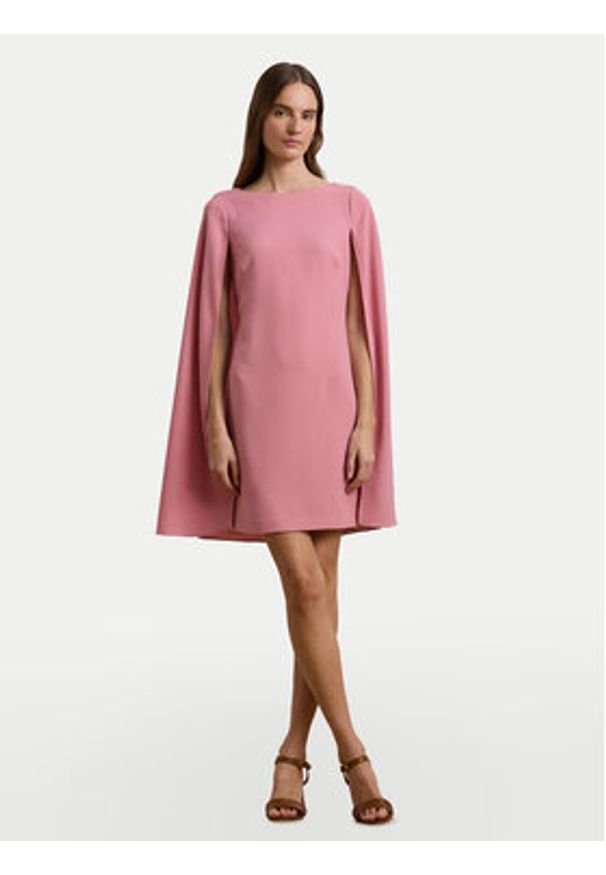 Lauren Ralph Lauren - LAUREN RALPH LAUREN Sukienka koktajlowa 253855210034 Różowy Slim Fit. Kolor: różowy. Materiał: syntetyk. Styl: wizytowy
