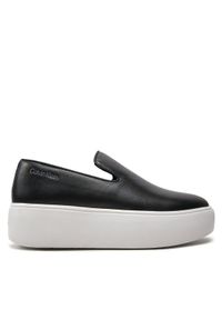 Calvin Klein Sneakersy FLATFORM CUPSOLE SLIP ON LTH HW0HW01893 Czarny. Zapięcie: bez zapięcia. Kolor: czarny