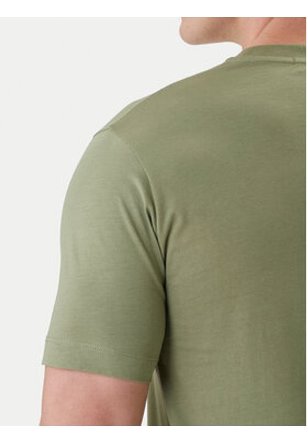 Karl Lagerfeld - KARL LAGERFELD T-Shirt 755060 562242 Zielony Regular Fit. Typ kołnierza: dekolt w karo. Kolor: zielony. Materiał: bawełna