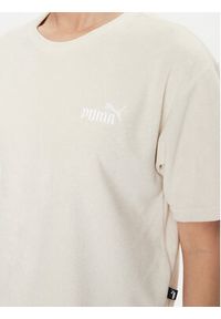 Puma T-Shirt Ess Elevated 677947 Écru Regular Fit. Materiał: bawełna #3