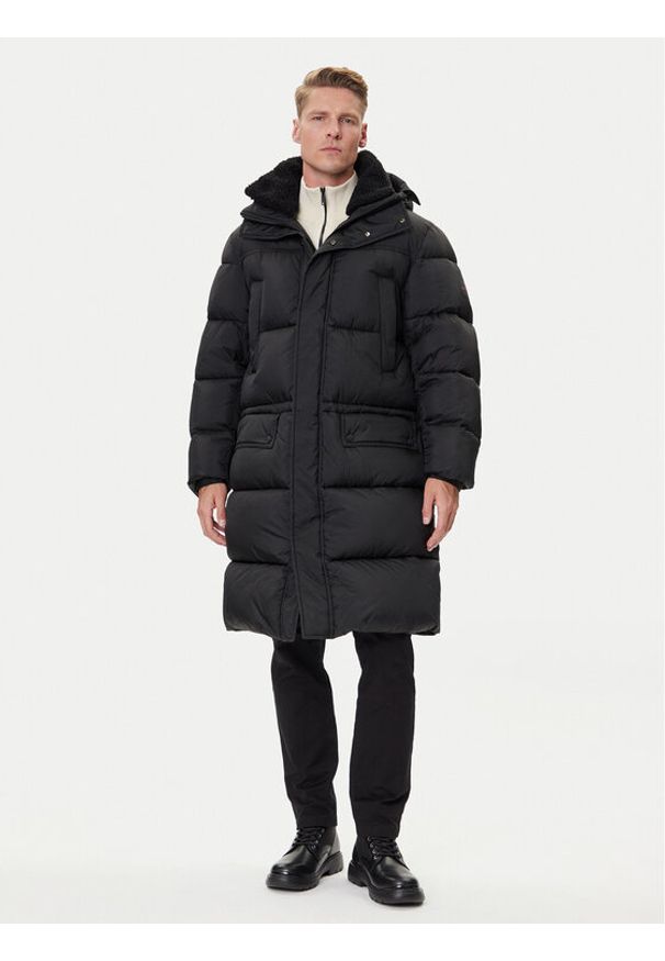 BOSS Płaszcz zimowy Omont 50543617 Czarny Oversize. Kolor: czarny. Materiał: syntetyk. Sezon: zima
