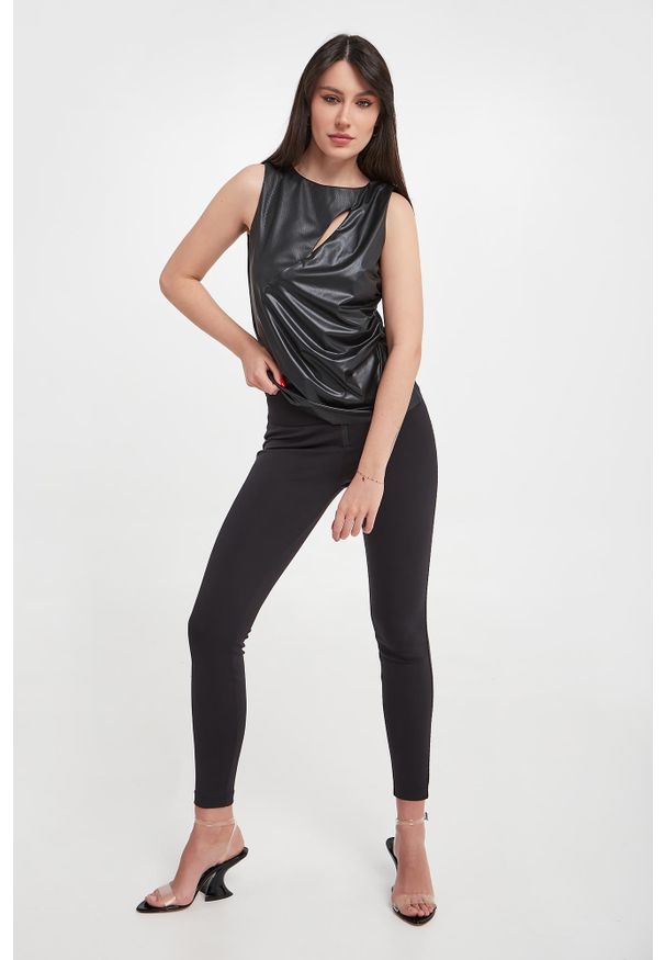 Sportalm - Top damski z ekoskóry SPORTALM