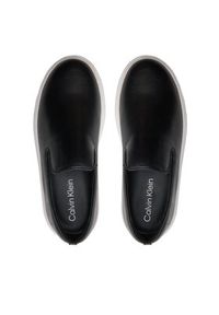 Calvin Klein Sneakersy FLATFORM CUPSOLE SLIP ON LTH HW0HW01893 Czarny. Zapięcie: bez zapięcia. Kolor: czarny