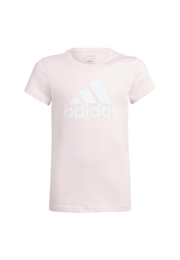 Adidas - Essentials Big Logo Cotton Tee. Kolor: różowy, biały, wielokolorowy