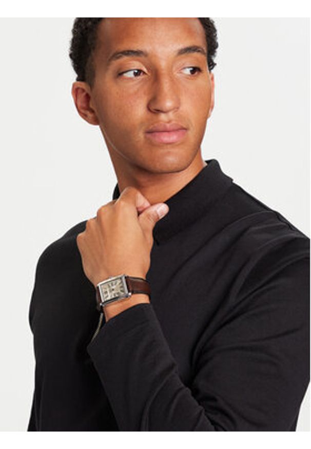 Fossil Zegarek Carraway FS6012 Brązowy. Kolor: brązowy