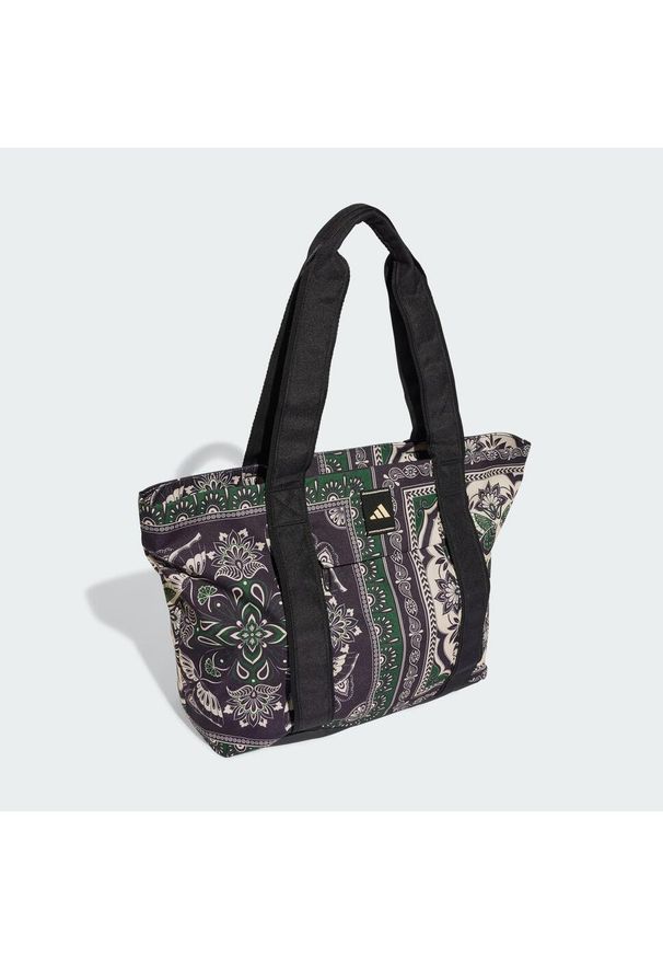 Adidas - Torba adidas Farm Tote. Kolor: wielokolorowy, beżowy, czarny. Wzór: kolorowy