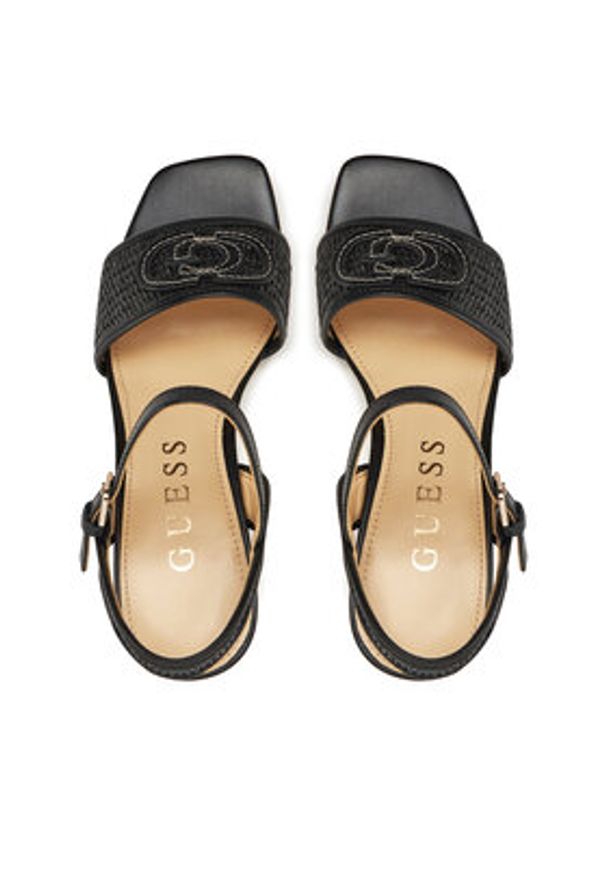 Guess Sandały FLJGNK FAB03 Czarny. Kolor: czarny. Materiał: materiał