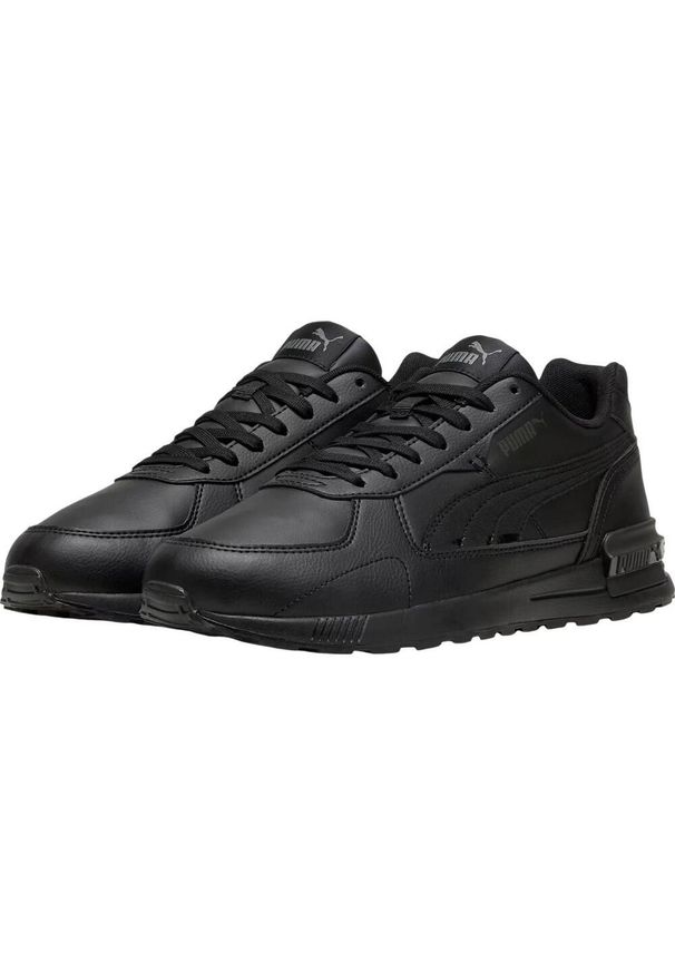 Puma - Męskie Skórzane Buty Sportowe Graviton SL 2. Kolor: czarny. Materiał: skóra. Sport: turystyka piesza
