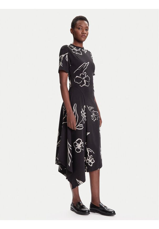 Desigual Sukienka codzienna Calma 25WWVK44 Czarny Regular Fit. Okazja: na co dzień. Kolor: czarny. Materiał: bawełna. Typ sukienki: proste. Styl: casual