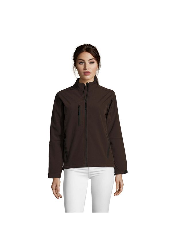 SOL'S - Kurtka Damska Roxy Soft Shell. Kolor: brązowy