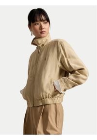 Polo Ralph Lauren Kurtka przejściowa 211938915008 Beżowy jasny Relaxed Fit. Typ kołnierza: polo. Kolor: beżowy. Materiał: len #1