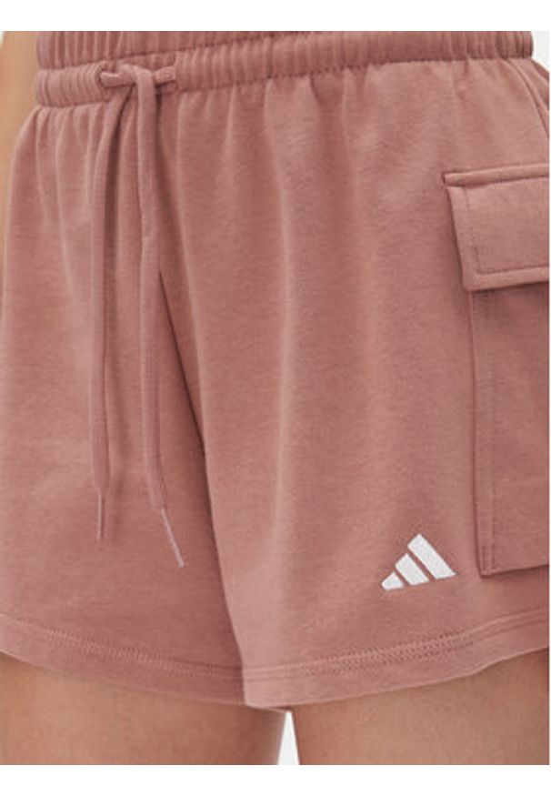 Adidas - adidas Szorty sportowe Essentials Small Logo JC5703 Różowy Loose Fit. Kolor: różowy. Materiał: bawełna