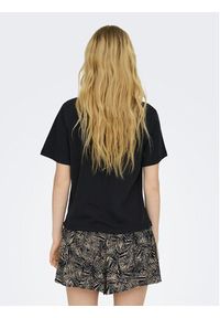 JDY T-Shirt Felisa 15300408 Czarny Regular Fit. Kolor: czarny. Materiał: bawełna #4