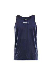 Dżersej bez rękawów Craft rush. Kolor: niebieski. Materiał: jersey. Długość rękawa: bez rękawów. Styl: sportowy