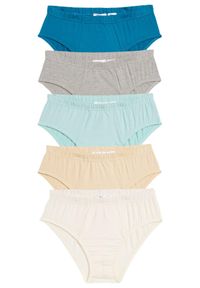 bonprix - Slipy z miękką bawełną organiczną (5 par). Kolor: szary. Materiał: bawełna #1