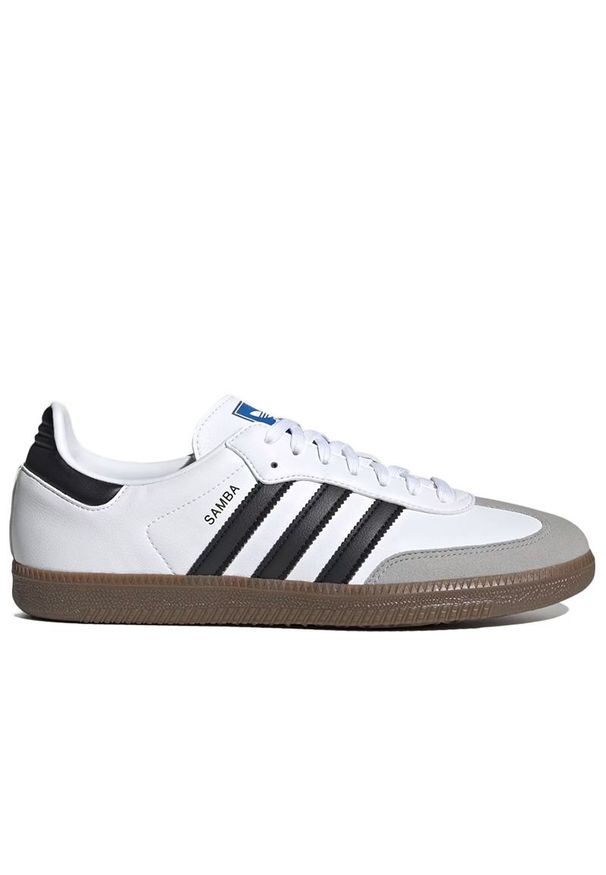 Adidas - Buty adidas Originals Samba OG H01877 - białe. Okazja: na co dzień. Zapięcie: sznurówki. Kolor: biały. Materiał: syntetyk, zamsz, skóra, guma. Szerokość cholewki: normalna