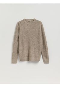 Reserved - Sweter z domieszką wełny - beżowy. Kolor: beżowy. Materiał: wełna