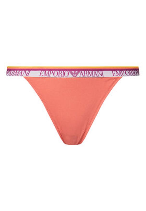 Emporio Armani Underwear Komplet 2 par stringów EW000405 AF10883 M4008 Różowy. Kolor: różowy. Materiał: bawełna