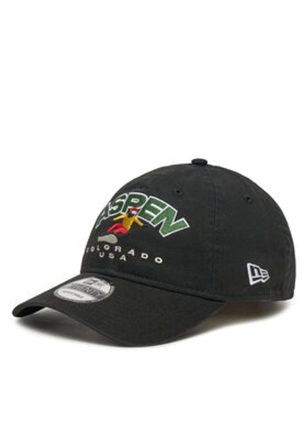 New Era Czapka z daszkiem Washed Aspen Ski 9TWENTY 60580870 Czarny. Kolor: czarny. Materiał: bawełna, materiał