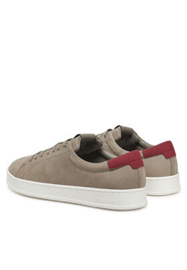 Calvin Klein Sneakersy Low Top Lace Up Nu HM0HM01758 Szary. Kolor: szary. Materiał: skóra