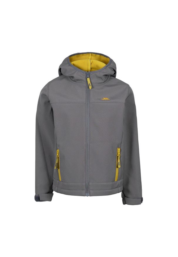 TRESPASS - Kurtka Dziecięca Faster Soft Shell. Kolor: żółty, wielokolorowy, niebieski, szary