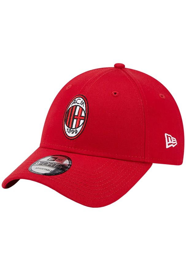 New Era - Czapka z daszkiem Milan AC Core 9Forty. Kolor: czerwony. Materiał: poliester. Styl: sportowy