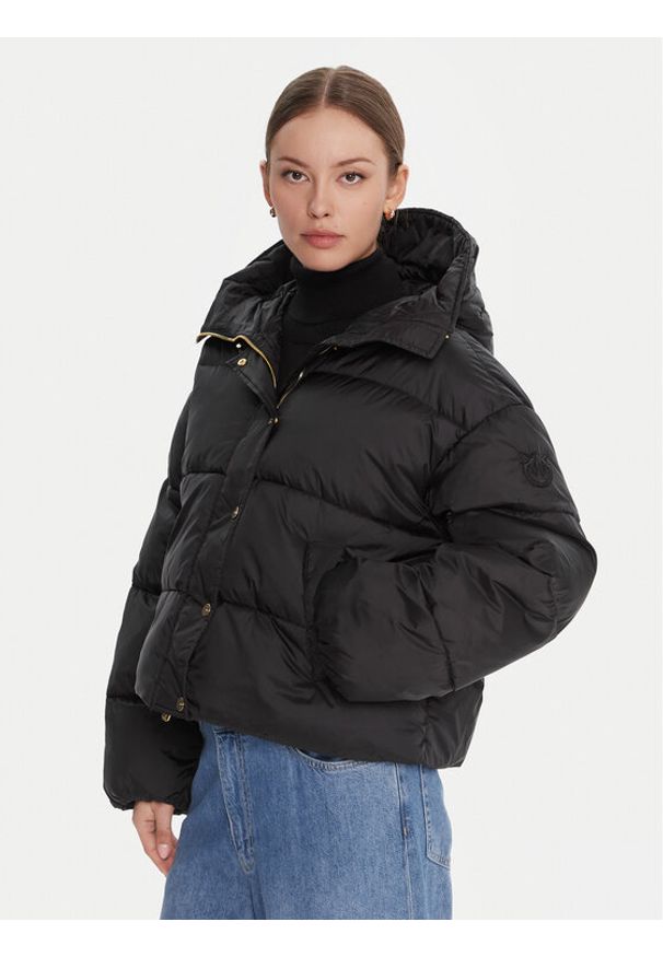 Pinko - PINKO Kurtka damska Imparso Imbottito 105656 A2TF Czarny Regular Fit. Kolor: czarny. Materiał: syntetyk