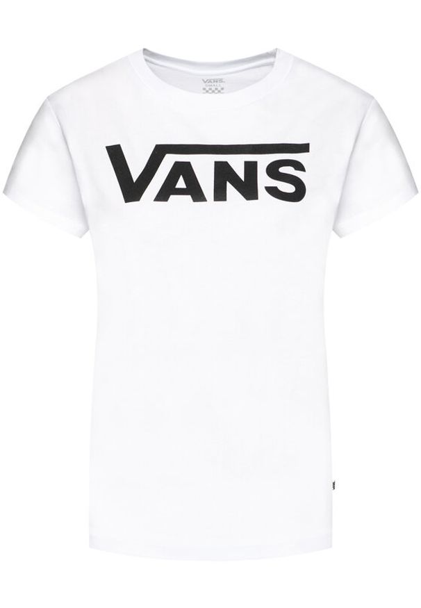 Vans T-Shirt Wm Flying V Crew Tee VN0A3UP4 Biały Regular Fit. Kolor: biały. Materiał: bawełna