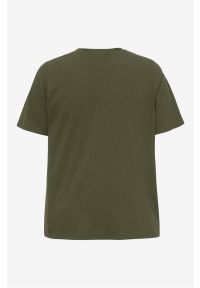Zizzi - T-shirt Ingvild z dżerseju Ingvild. Kolor: oliwkowy. Materiał: jersey. Długość rękawa: krótki rękaw. Długość: krótkie
