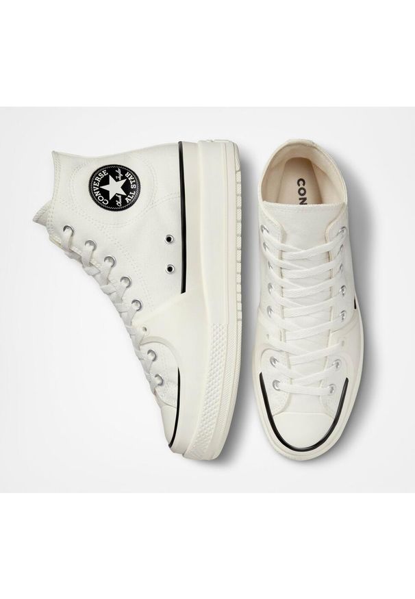 Trampki Converse Chuck Taylor All Star Construct, Dla obu płci. Kolor: biały. Materiał: materiał. Model: Converse All Star