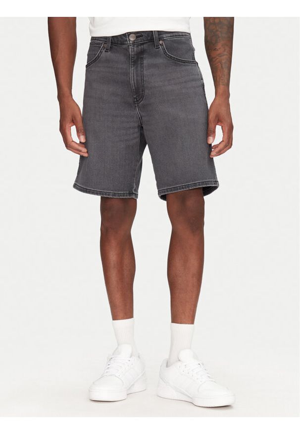 Wrangler Szorty jeansowe Frontier 112364834 Szary Relaxed Fit. Kolor: szary. Materiał: bawełna
