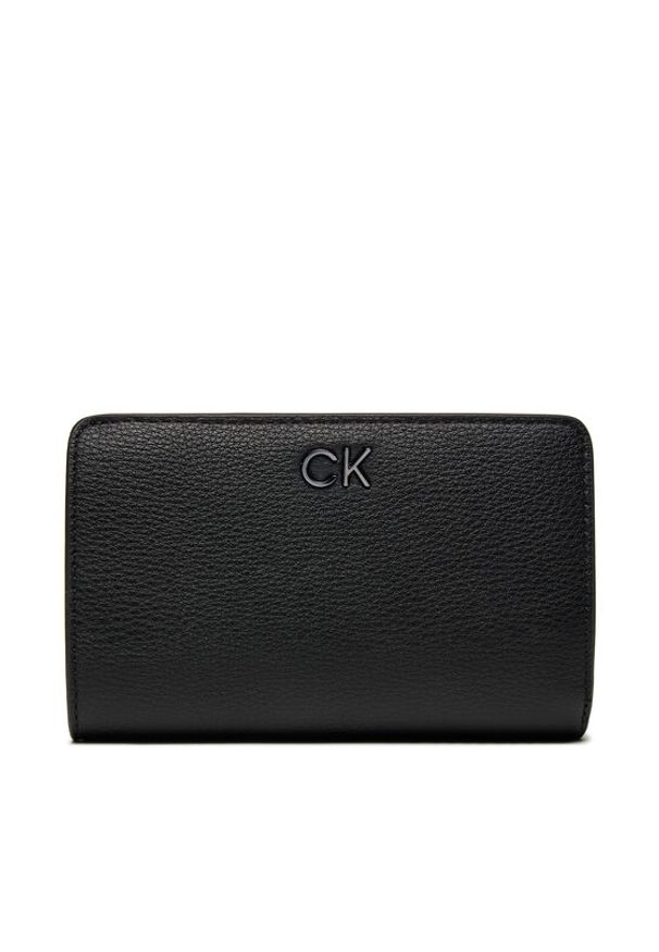 Calvin Klein Duży Portfel Damski K60K612638 Czarny. Kolor: czarny. Materiał: skóra