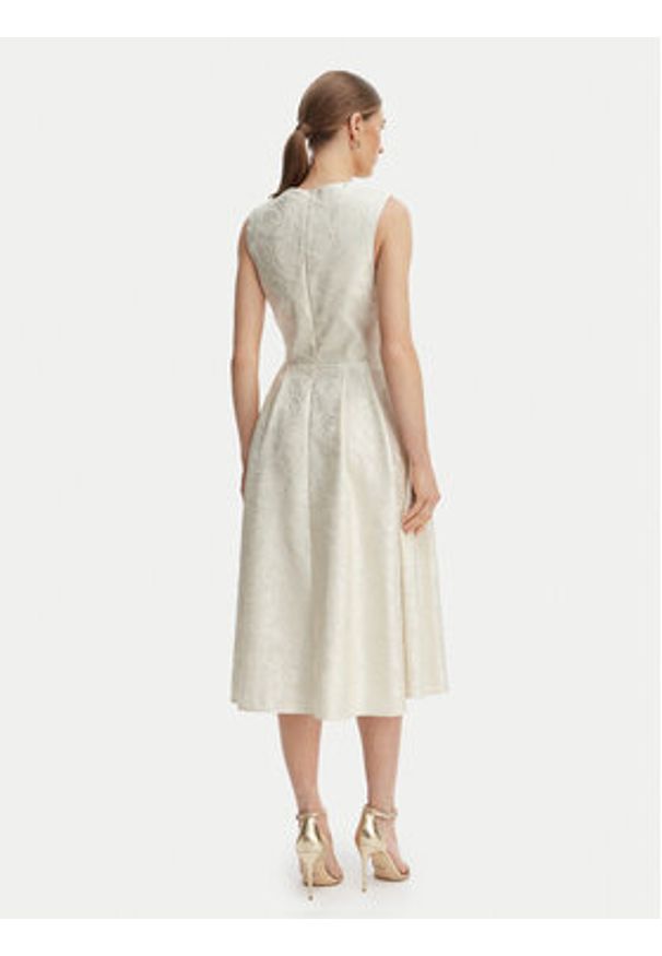 Rinascimento Sukienka koktajlowa CFC0127709003 Écru Regular Fit. Kolor: kremowy. Materiał: syntetyk. Styl: wizytowy