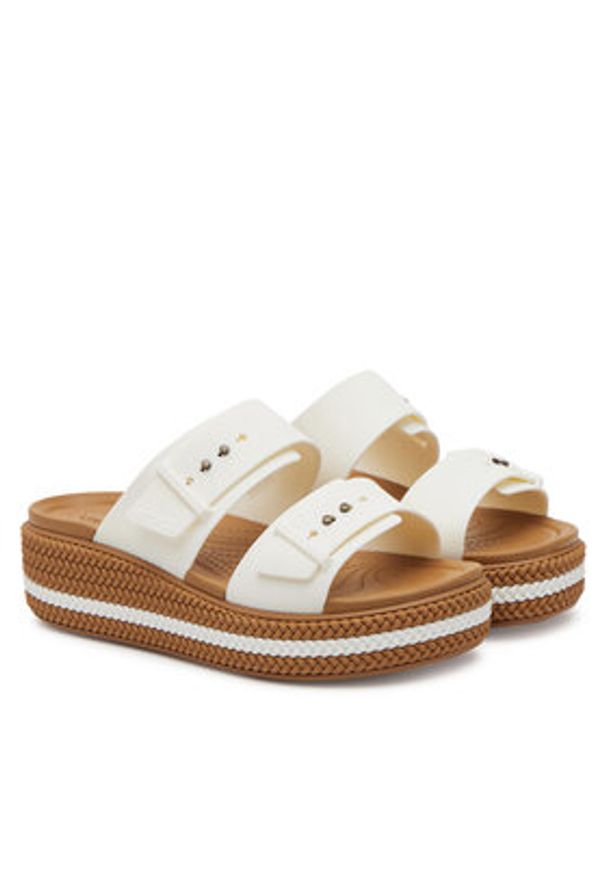 Crocs Klapki Brooklyn Woven Buckle 209978 Biały. Kolor: biały