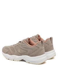 Calvin Klein Jeans Sneakersy Retro Tennis Low Mg Mix Media Wn YW0YW01639 Beżowy. Kolor: beżowy. Materiał: zamsz, skóra #3