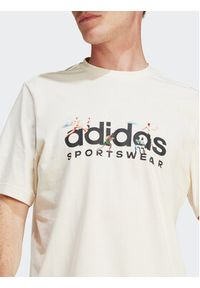 Adidas - adidas T-Shirt Landscape IM8305 Beżowy Regular Fit. Kolor: beżowy. Materiał: bawełna #2