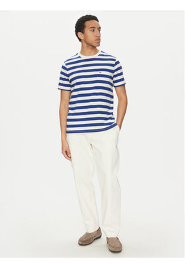 TOMMY HILFIGER - Tommy Hilfiger T-Shirt Essential MW0MW37283 Niebieski Regular Fit. Kolor: niebieski. Materiał: bawełna