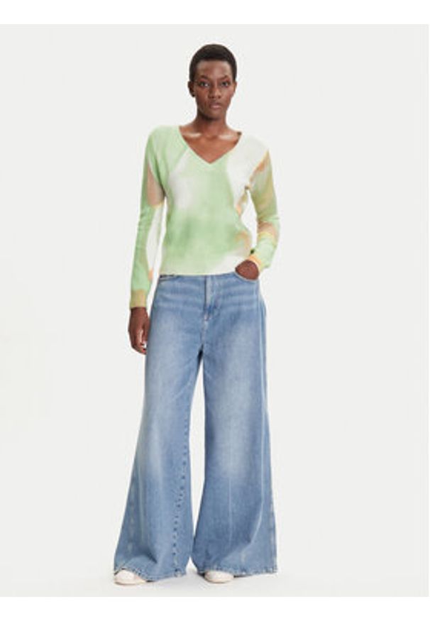 Desigual Sweter Oulu 25WWJF13 Zielony Regular Fit. Kolor: zielony. Materiał: syntetyk