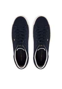 TOMMY HILFIGER - Tommy Hilfiger Sneakersy Th Low Profile Vulc Canvas FW0FW09102 Granatowy. Kolor: niebieski. Materiał: materiał #4