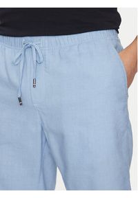 TOMMY HILFIGER - Tommy Hilfiger Szorty materiałowe Harlem MW0MW37804 Niebieski Regular Fit. Kolor: niebieski. Materiał: len