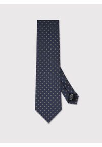 Pako Lorente - PAKO LORENTE – Granatowy krawat w mikrowzór. Kolor: niebieski. Materiał: poliester. Wzór: kwiaty #1