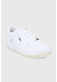 Tommy Jeans Buty kolor biały na płaskiej podeszwie. Zapięcie: sznurówki. Kolor: biały. Materiał: guma. Obcas: na płaskiej podeszwie #4
