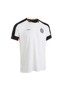 KIPSTA - Koszulka do piłki nożnej Kipsta FF500 Niemcy 2024. Kolor: biały, wielokolorowy, czarny. Materiał: tkanina, poliester, prążkowany, elastan, materiał